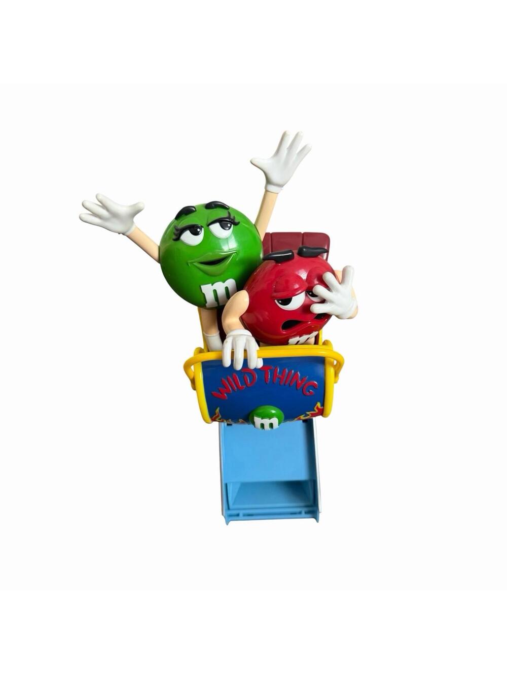 M&M’s Wild Thing Roller Coaster Candy Dispenser Red Green VTG No Box